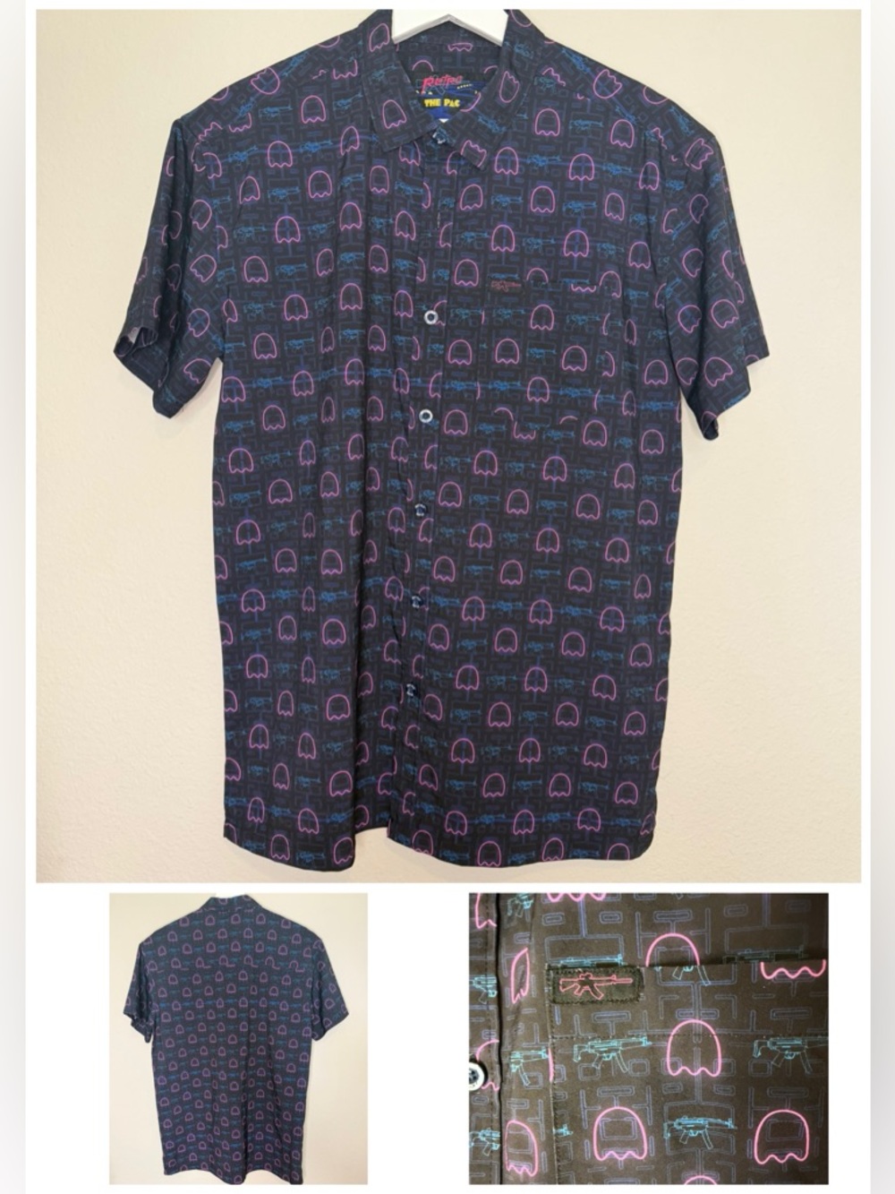 Retro Rifle Limited Edition Pac-Man short sleeve button up